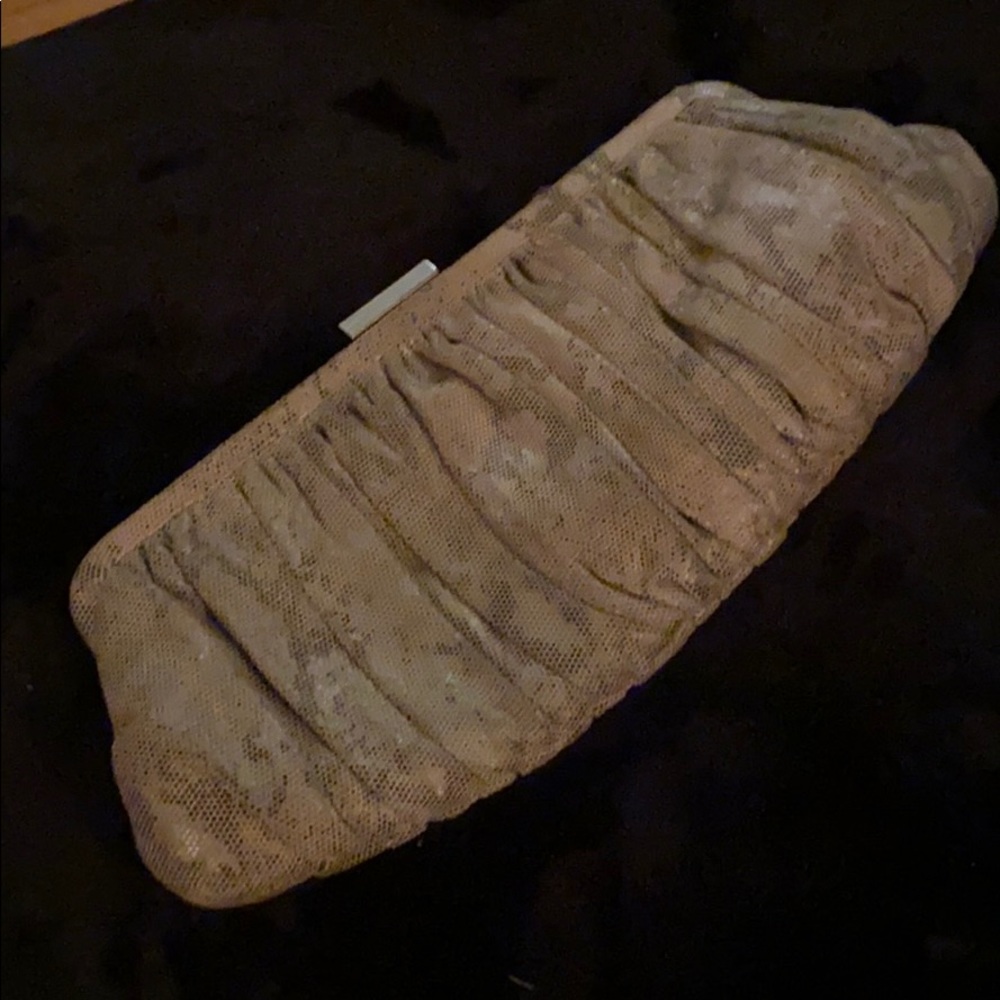 DANIER Leather suede evening clutch.